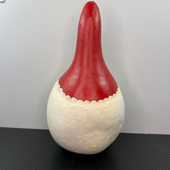 Hand Painted Santa Claus LARGE Gourd Christmas Folk Art 16” Tall Unique Rustic - Picture 7 of 13